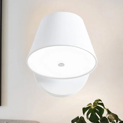 DecorBites™ DecorBites™ Metal Cone Wall Sconce - 1 Light in White/Warm Light with Pink, Yellow, and Black Accents