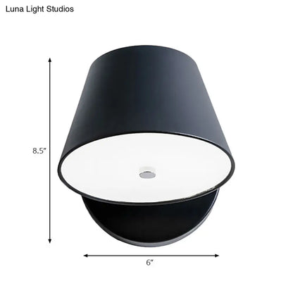 DecorBites™ DecorBites™ Metal Cone Wall Sconce - 1 Light in White/Warm Light with Pink, Yellow, and Black Accents