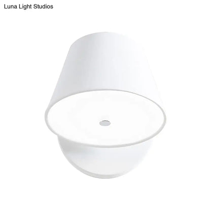 DecorBites™ DecorBites™ Metal Cone Wall Sconce - 1 Light in White/Warm Light with Pink, Yellow, and Black Accents