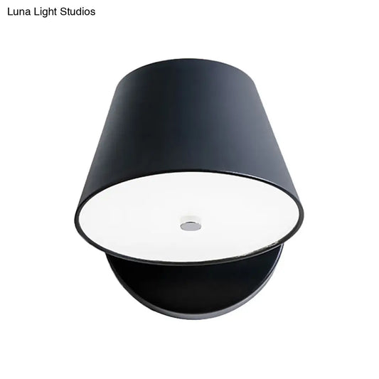 DecorBites™ DecorBites™ Metal Cone Wall Sconce - 1 Light in White/Warm Light with Pink, Yellow, and Black Accents