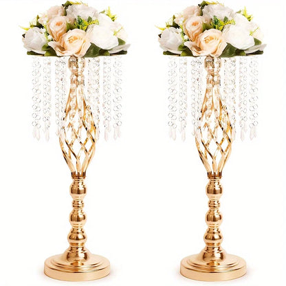 Metal Flower Vases for Wedding Centerpieces - Golden-2pcs / United States - Vase