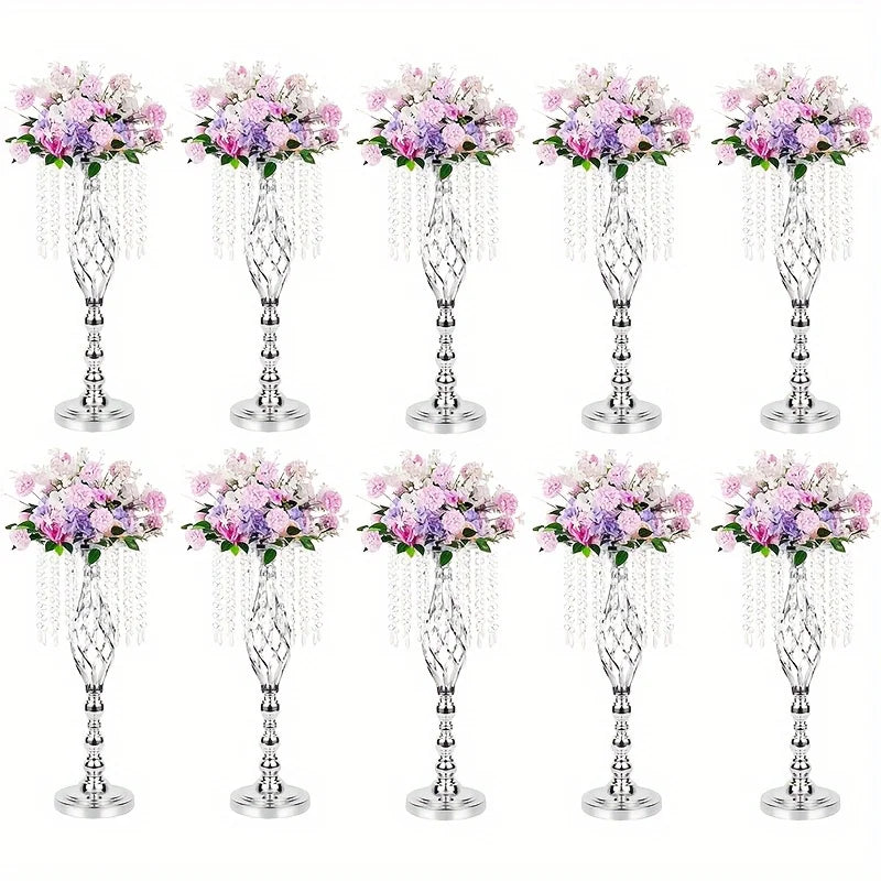 Metal Flower Vases for Wedding Centerpieces - Silver-10pcs / United States - Vase