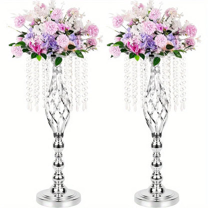 Metal Flower Vases for Wedding Centerpieces - Silver-2pcs / United States - Vase