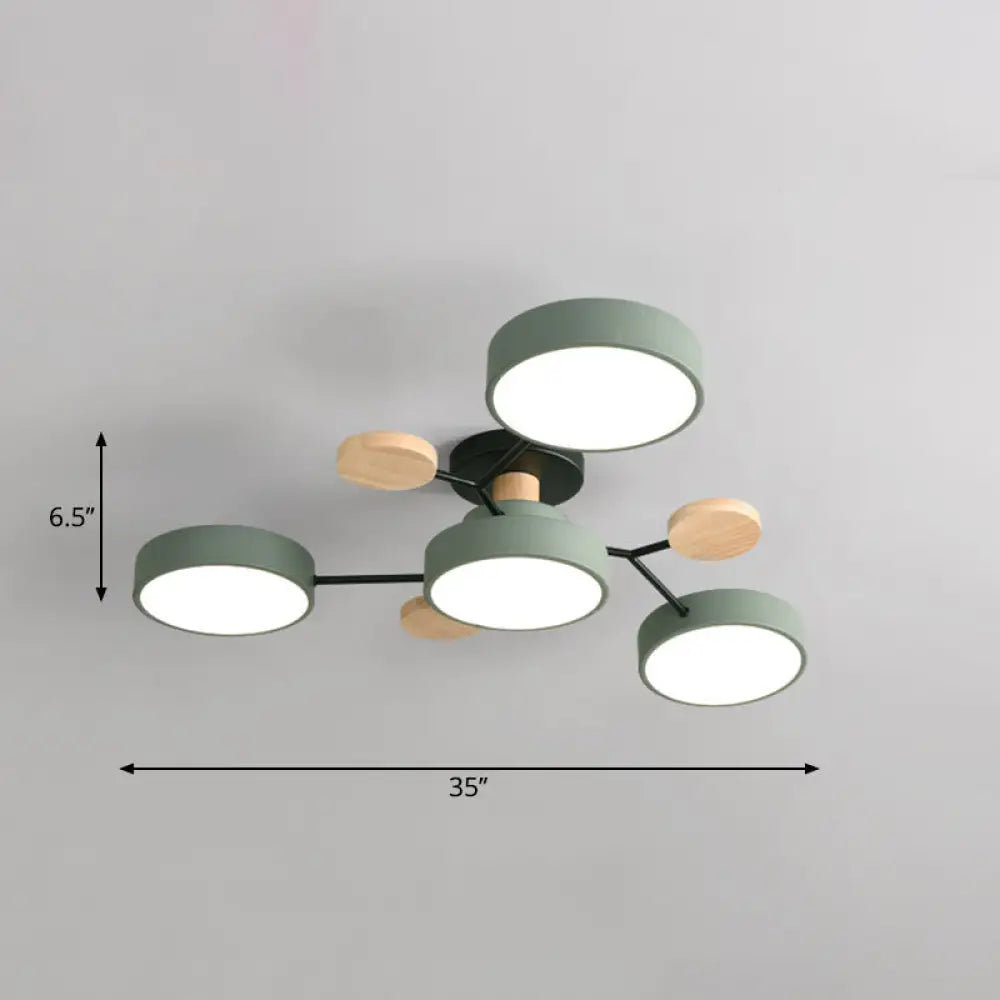 Lámpara de techo LED nórdica DecorBites™ de metal con diseño de rama de árbol - Ideal para el dormitorio