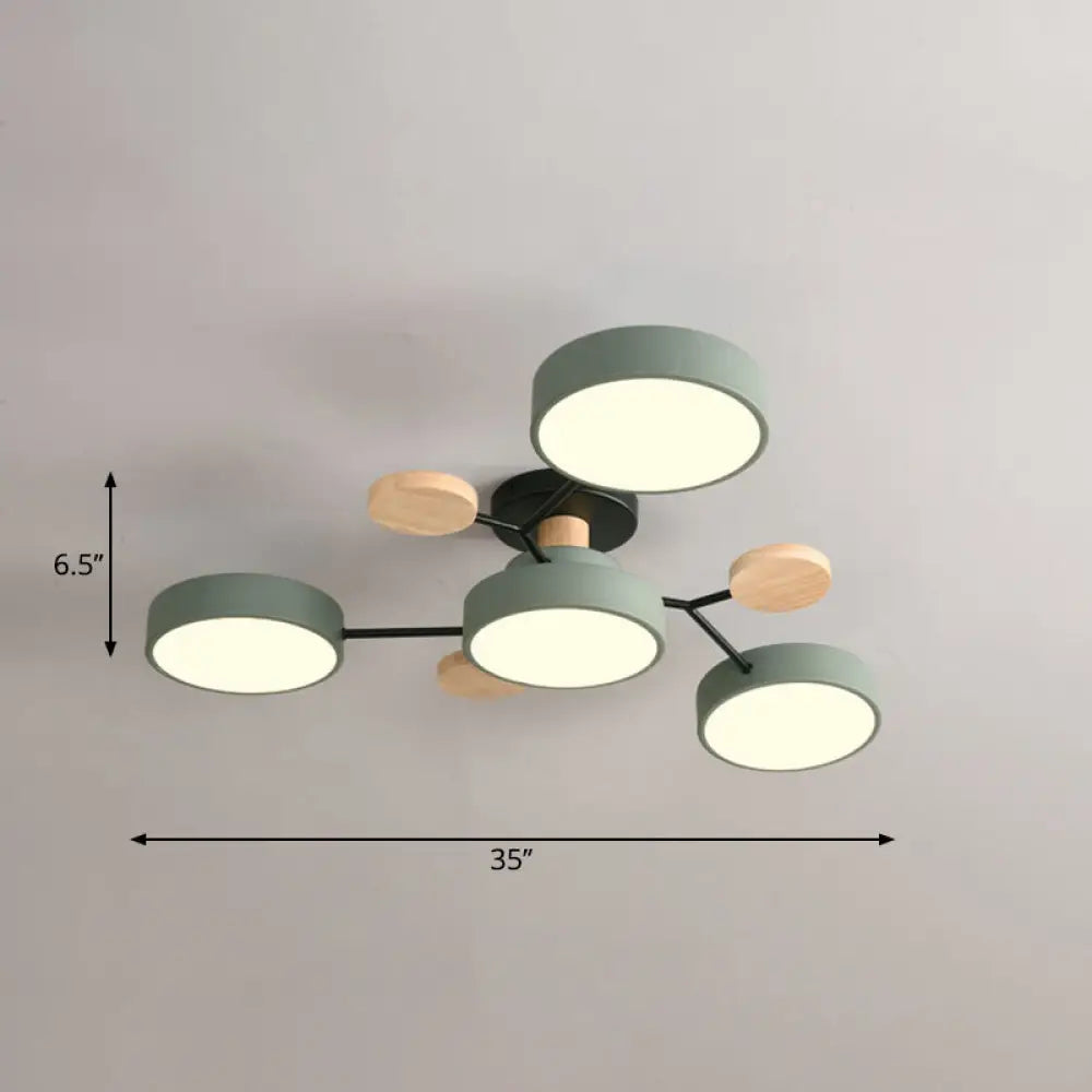 Lámpara de techo LED nórdica DecorBites™ de metal con diseño de rama de árbol - Ideal para el dormitorio