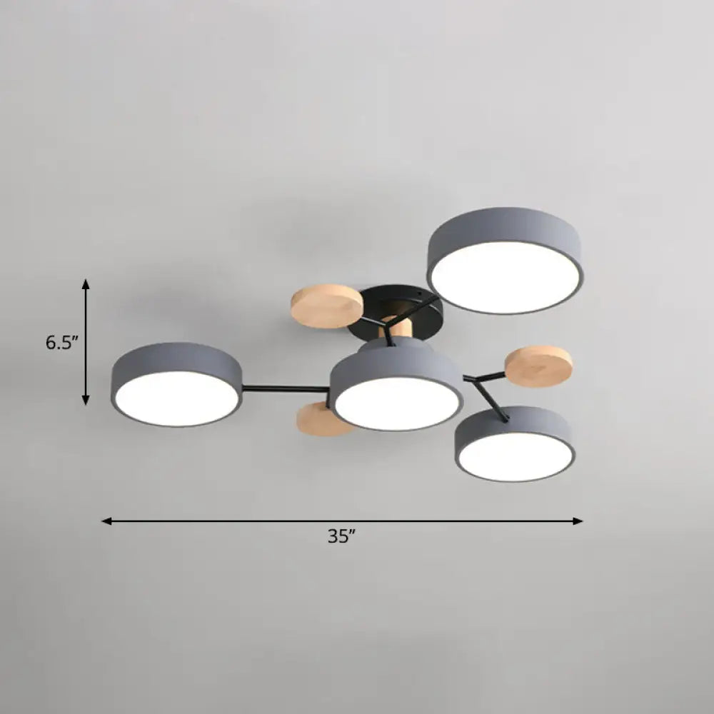 Lámpara de techo LED nórdica DecorBites™ de metal con diseño de rama de árbol - Ideal para el dormitorio