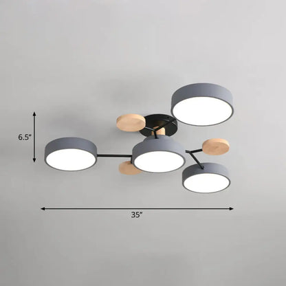 Lámpara de techo LED nórdica DecorBites™ de metal con diseño de rama de árbol - Ideal para el dormitorio