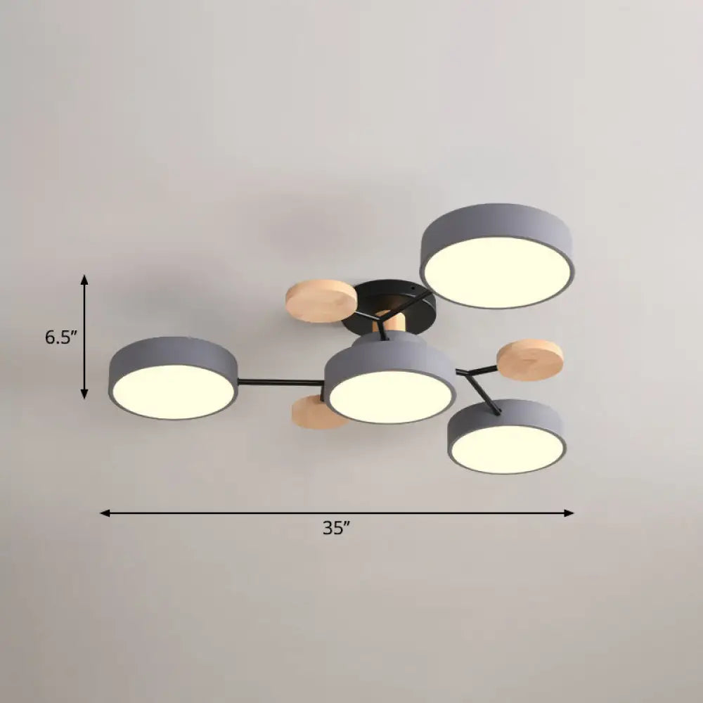 Lámpara de techo LED nórdica DecorBites™ de metal con diseño de rama de árbol - Ideal para el dormitorio