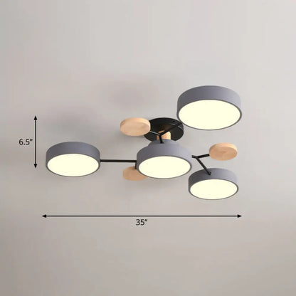 Lámpara de techo LED nórdica DecorBites™ de metal con diseño de rama de árbol - Ideal para el dormitorio