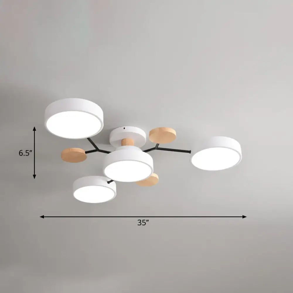 Lámpara de techo LED nórdica DecorBites™ de metal con diseño de rama de árbol - Ideal para el dormitorio