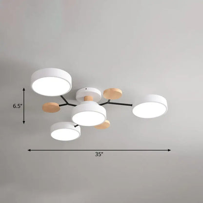 Lámpara de techo LED nórdica DecorBites™ de metal con diseño de rama de árbol - Ideal para el dormitorio