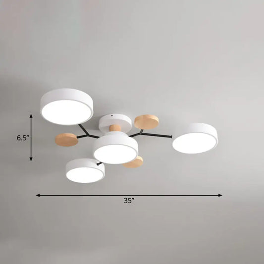 DecorBites™ DecorBites™ Metal Flush Nordic LED Ceiling Light with Tree Branch Design - Ideal for Bedroom