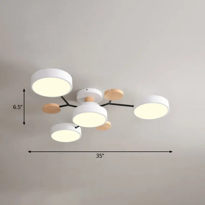 Lámpara de techo LED nórdica DecorBites™ de metal con diseño de rama de árbol - Ideal para el dormitorio