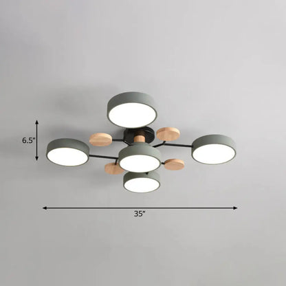 Lámpara de techo LED nórdica DecorBites™ de metal con diseño de rama de árbol - Ideal para el dormitorio