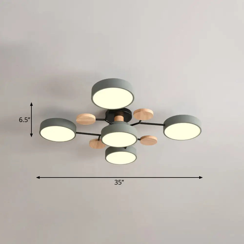 Lámpara de techo LED nórdica DecorBites™ de metal con diseño de rama de árbol - Ideal para el dormitorio