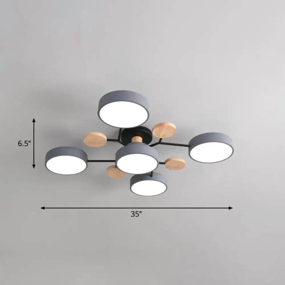 Lámpara de techo LED nórdica DecorBites™ de metal con diseño de rama de árbol - Ideal para el dormitorio