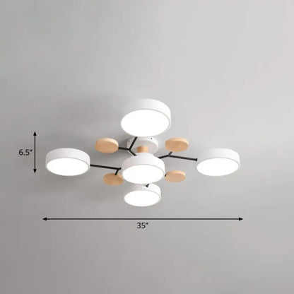 Lámpara de techo LED nórdica DecorBites™ de metal con diseño de rama de árbol - Ideal para el dormitorio
