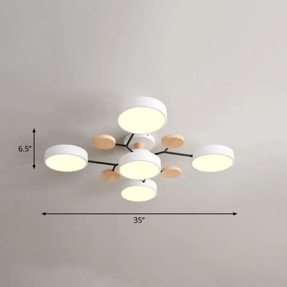 Lámpara de techo LED nórdica DecorBites™ de metal con diseño de rama de árbol - Ideal para el dormitorio