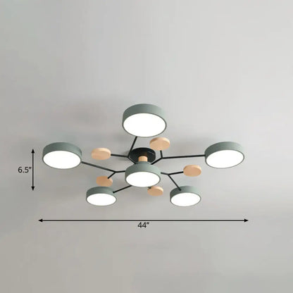 Lámpara de techo LED nórdica DecorBites™ de metal con diseño de rama de árbol - Ideal para el dormitorio