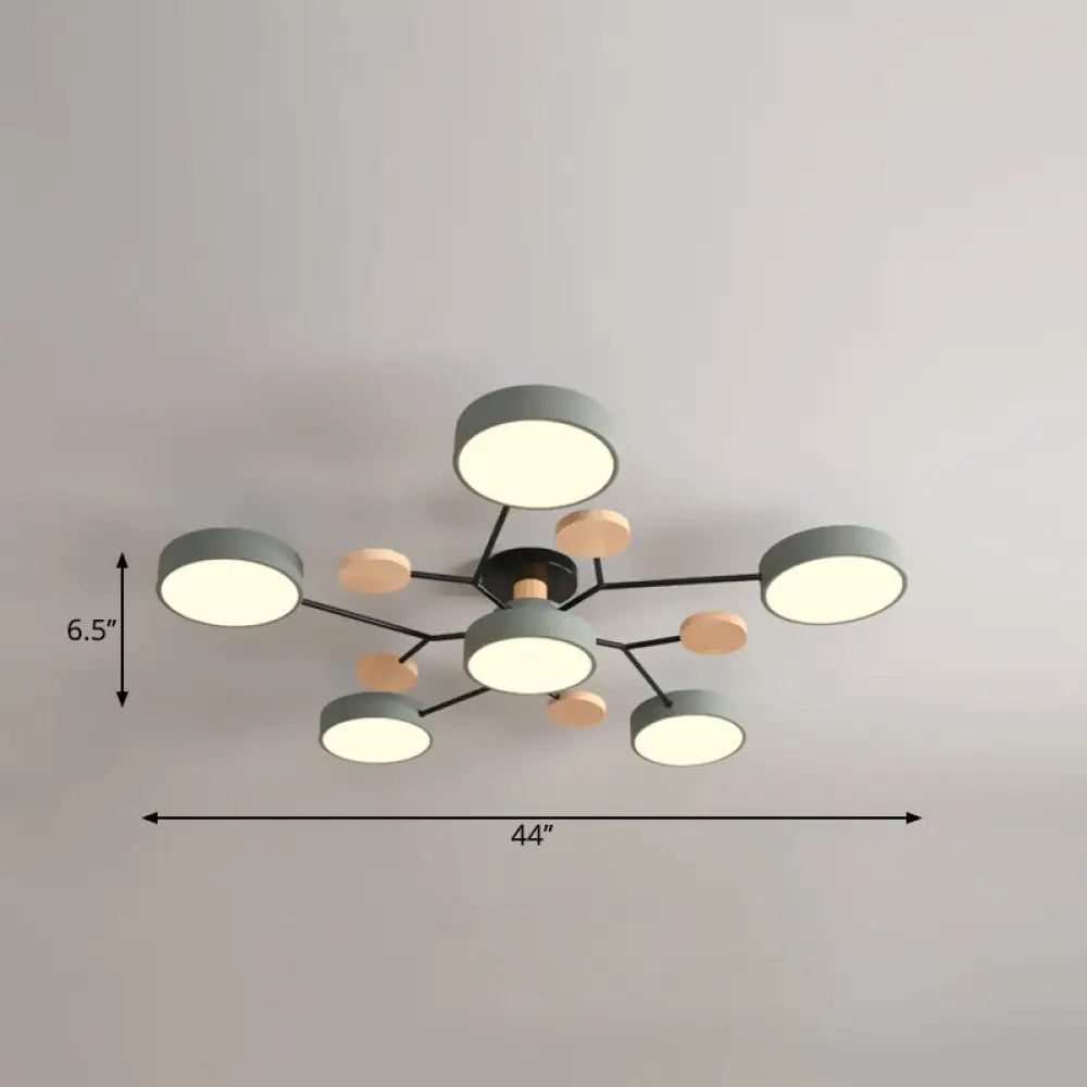 Lámpara de techo LED nórdica DecorBites™ de metal con diseño de rama de árbol - Ideal para el dormitorio