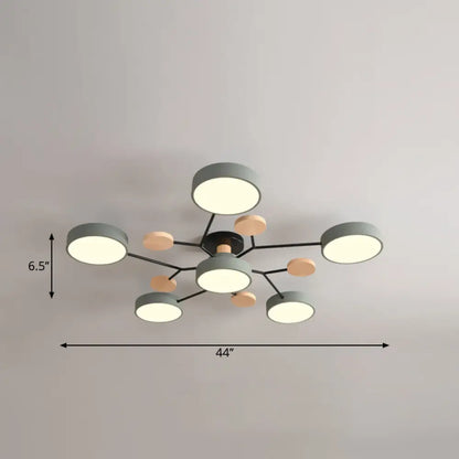 Lámpara de techo LED nórdica DecorBites™ de metal con diseño de rama de árbol - Ideal para el dormitorio