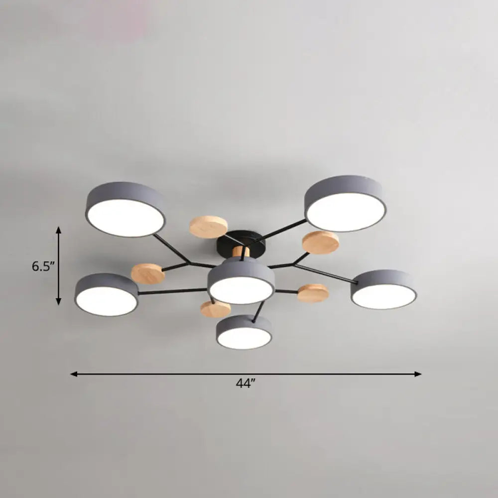 Lámpara de techo LED nórdica DecorBites™ de metal con diseño de rama de árbol - Ideal para el dormitorio