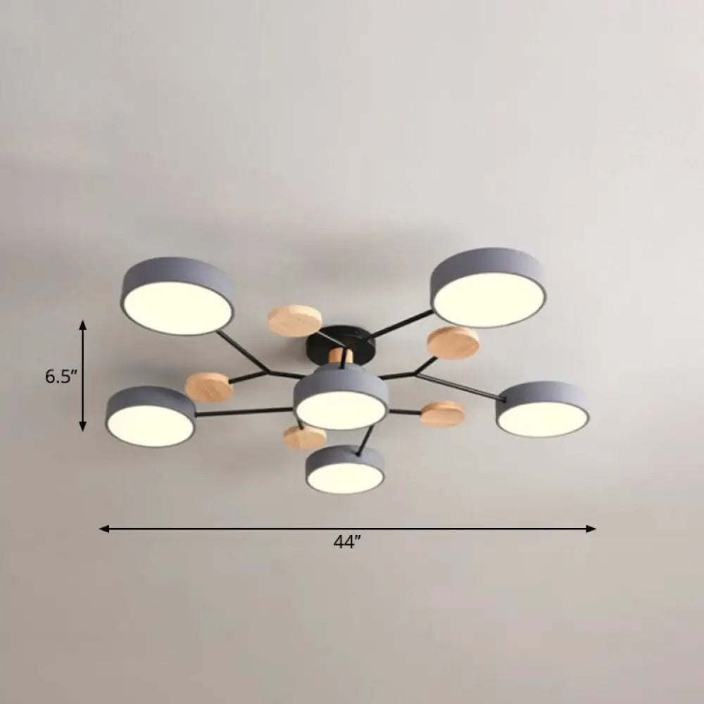Lámpara de techo LED nórdica DecorBites™ de metal con diseño de rama de árbol - Ideal para el dormitorio