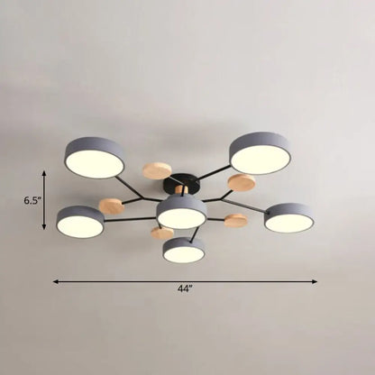 Lámpara de techo LED nórdica DecorBites™ de metal con diseño de rama de árbol - Ideal para el dormitorio