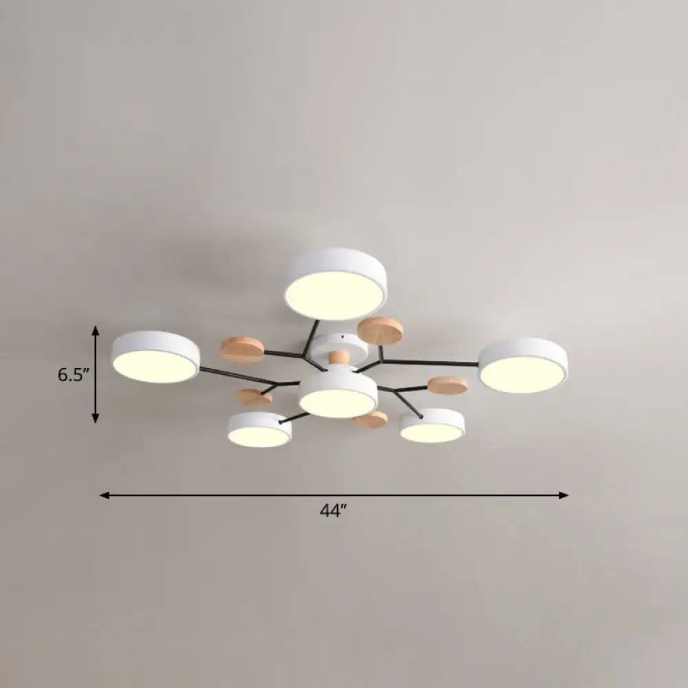 Lámpara de techo LED nórdica DecorBites™ de metal con diseño de rama de árbol - Ideal para el dormitorio