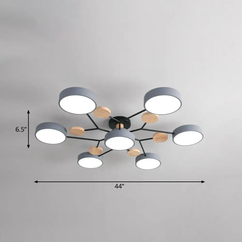 Lámpara de techo LED nórdica DecorBites™ de metal con diseño de rama de árbol - Ideal para el dormitorio