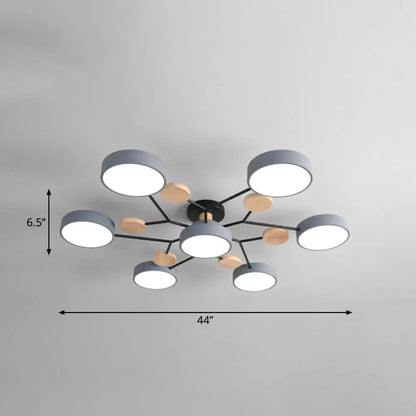 Lámpara de techo LED nórdica DecorBites™ de metal con diseño de rama de árbol - Ideal para el dormitorio