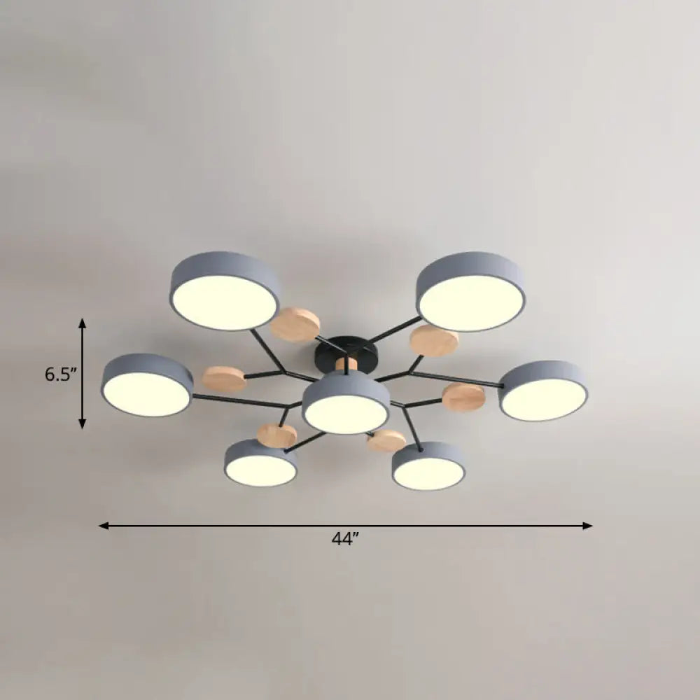 Lámpara de techo LED nórdica DecorBites™ de metal con diseño de rama de árbol - Ideal para el dormitorio