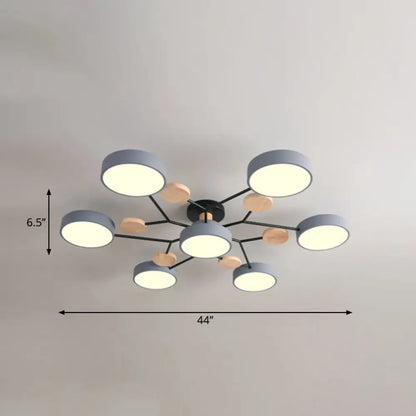 Lámpara de techo LED nórdica DecorBites™ de metal con diseño de rama de árbol - Ideal para el dormitorio