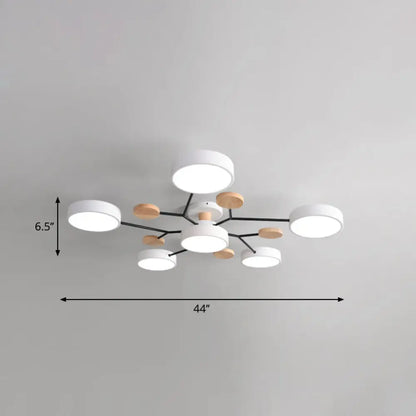 Lámpara de techo LED nórdica DecorBites™ de metal con diseño de rama de árbol - Ideal para el dormitorio