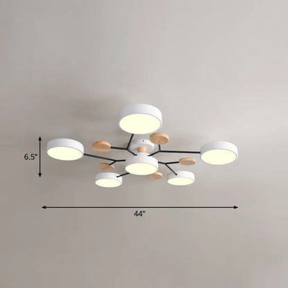 Lámpara de techo LED nórdica DecorBites™ de metal con diseño de rama de árbol - Ideal para el dormitorio