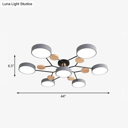 Lámpara de techo LED nórdica DecorBites™ de metal con diseño de rama de árbol - Ideal para el dormitorio