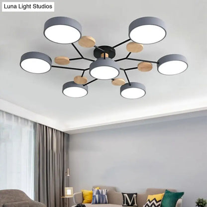 Lámpara de techo LED nórdica DecorBites™ de metal con diseño de rama de árbol - Ideal para el dormitorio