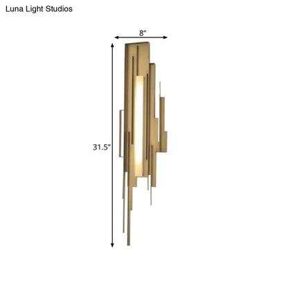 DecorBites™ DecorBites™ Metal Geometric Wall Mount LED Gold Sconce for Living Room Lighting