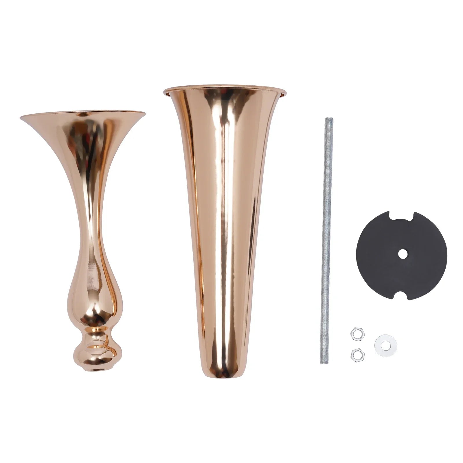 Metal Golden Flower Stand Vase Candle Holder