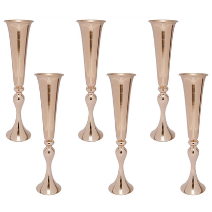 Metal Golden Flower Stand Vase Candle Holder - 6Pcs / GERMANY - Vase