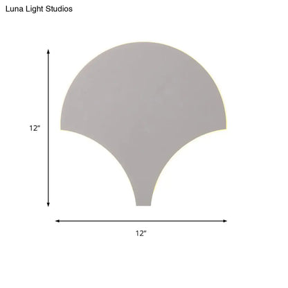 DecorBites™ DecorBites™ Metal Grey LED Fan Wall Sconce for Modern & Ancient Themed Bedroom and Bathroom