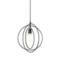 Metal Hanging Lamp: Round/Star Loft Style Ceiling Pendant Light in Black