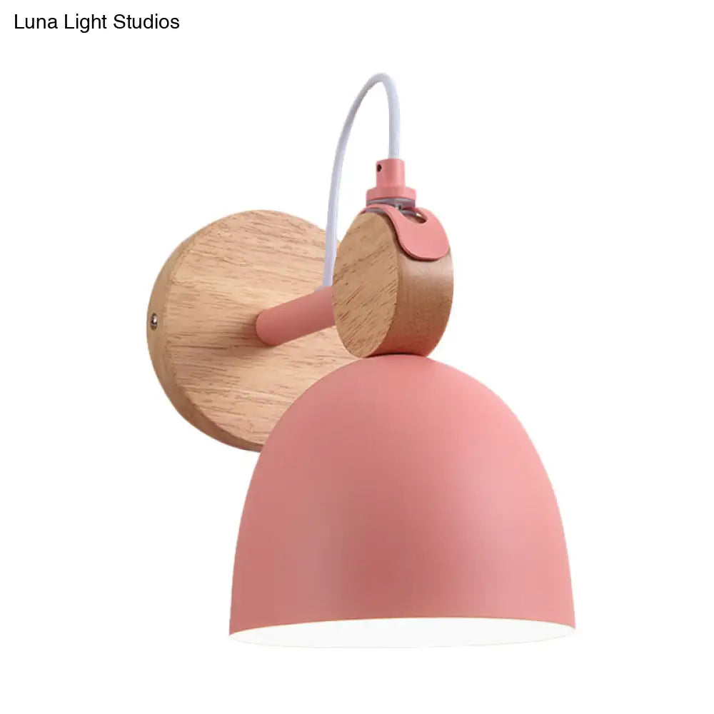 DecorBites™ DecorBites™ Metal Macaron Wall Sconce Lamp Shade for Kid's Bedroom and Shop - Single Head Light