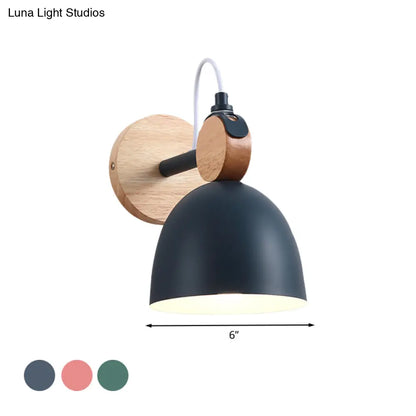 DecorBites™ DecorBites™ Metal Macaron Wall Sconce Lamp Shade for Kid's Bedroom and Shop - Single Head Light