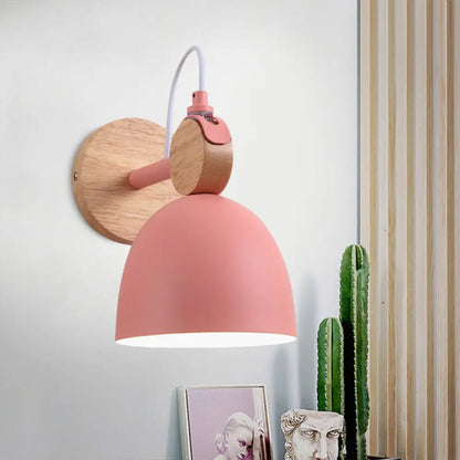 DecorBites™ DecorBites™ Metal Macaron Wall Sconce Lamp Shade for Kid's Bedroom and Shop - Single Head Light