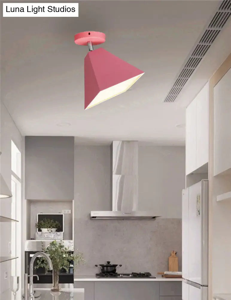 DecorBites™ DecorBites™ Metal Modern Trapezoid Flush Mount Ceiling Light Fixture - 1 Light