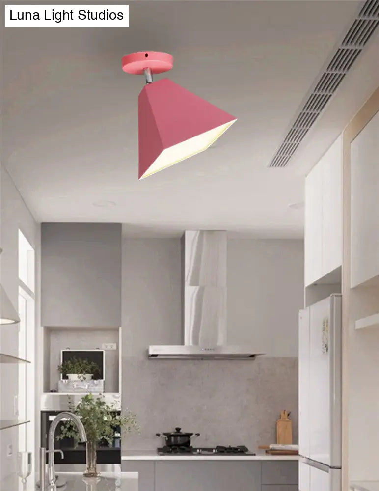 DecorBites™ DecorBites™ Metal Modern Trapezoid Flush Mount Ceiling Light Fixture - 1 Light