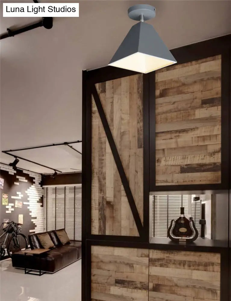 DecorBites™ DecorBites™ Metal Modern Trapezoid Flush Mount Ceiling Light Fixture - 1 Light