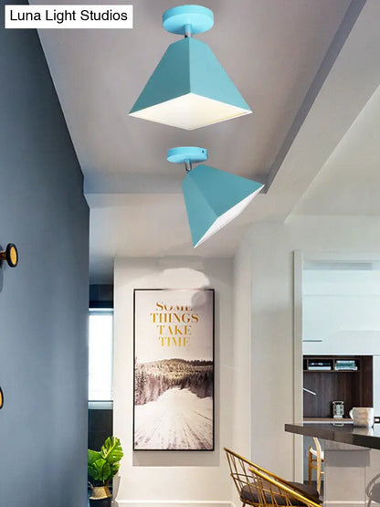 DecorBites™ DecorBites™ Metal Modern Trapezoid Flush Mount Ceiling Light Fixture - 1 Light