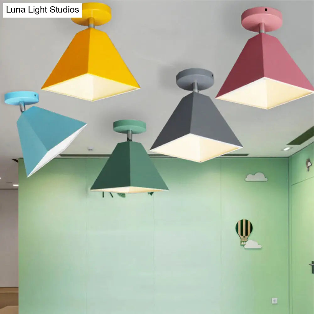 DecorBites™ DecorBites™ Metal Modern Trapezoid Flush Mount Ceiling Light Fixture - 1 Light